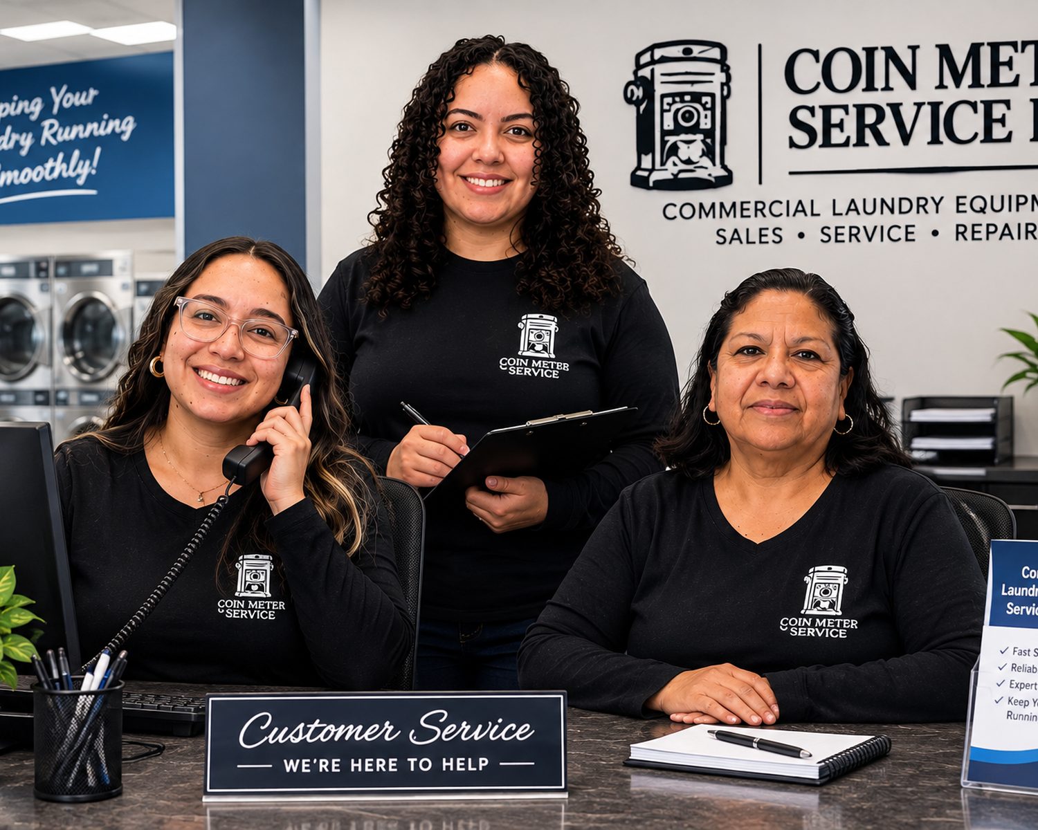 Call Coin Meter Service for commercial laundry repair